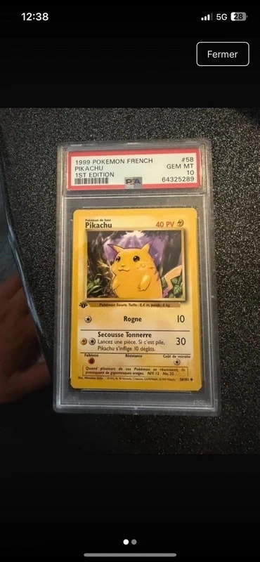 Pikachu 1999 first édition PSA 10