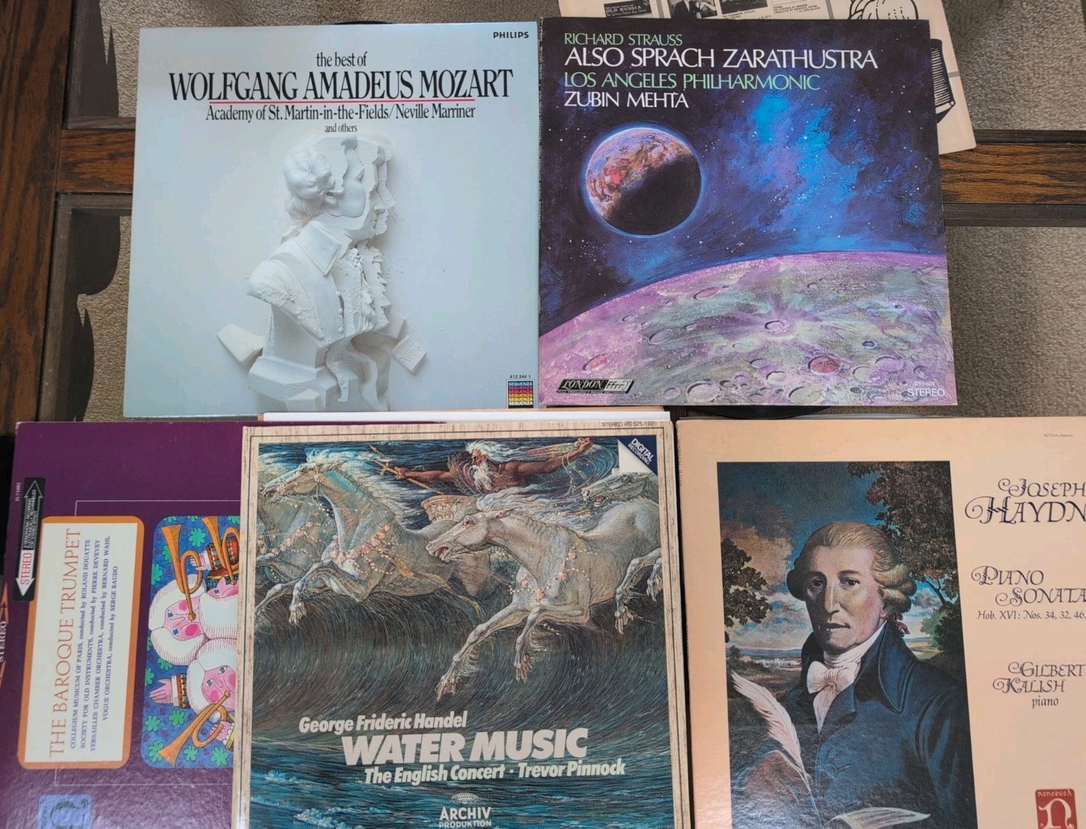 5 x LP LOT Handel-HAYDN-Mozart-STRAUSS-Baroque Trumpet - All Vinyl NM-