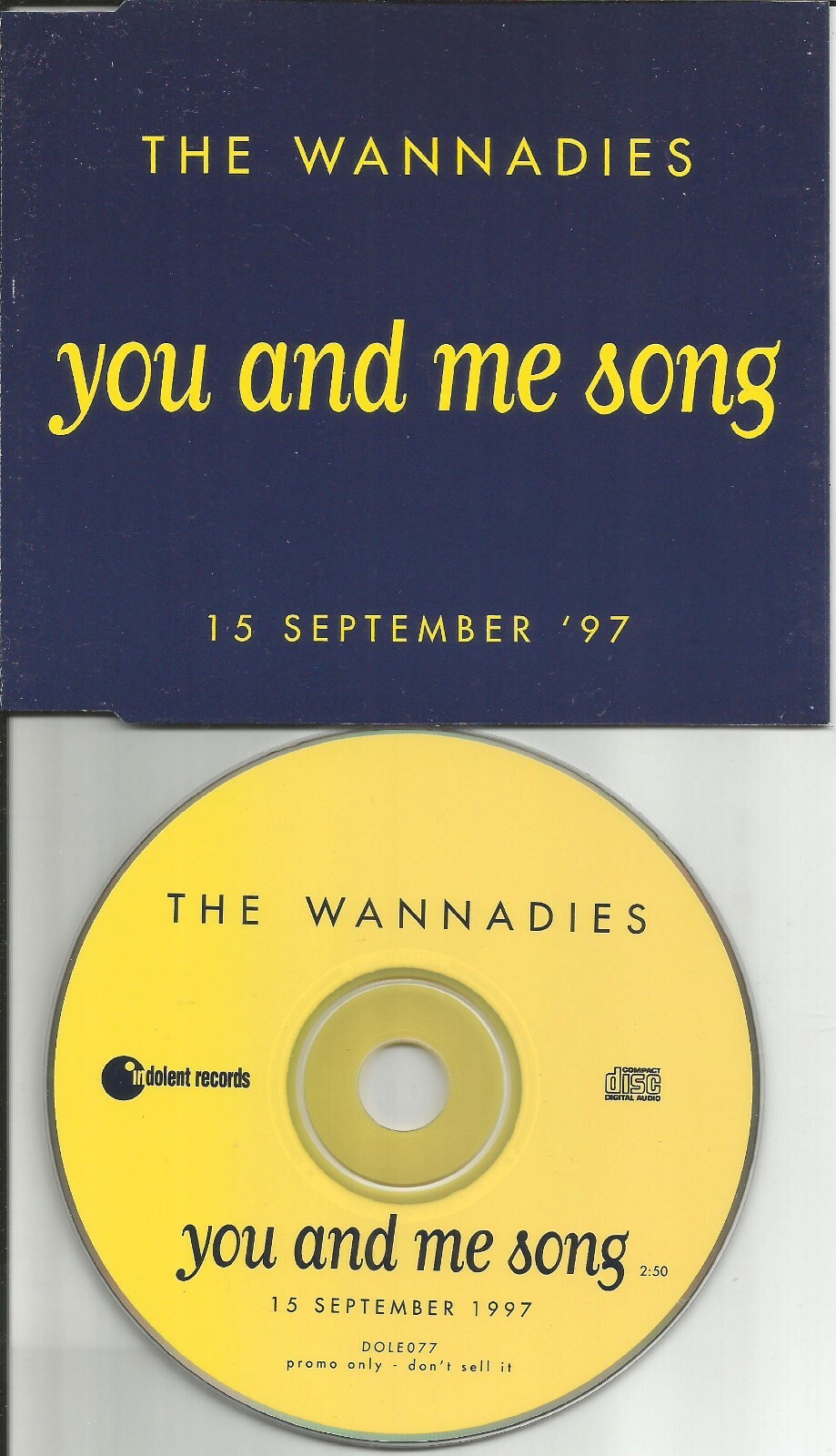 THE WANNADIES You and me Song EUROPE PROMO DJ CD Single 1997 USA seller MINT