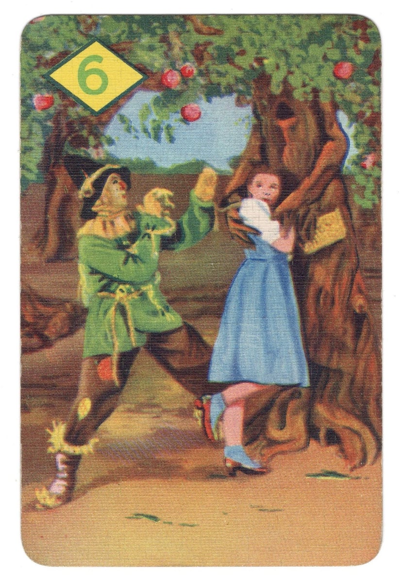 1940 THE WIZARD OF OZ 1940 Castell Brothers Card #6 Green Number in Yellow Box