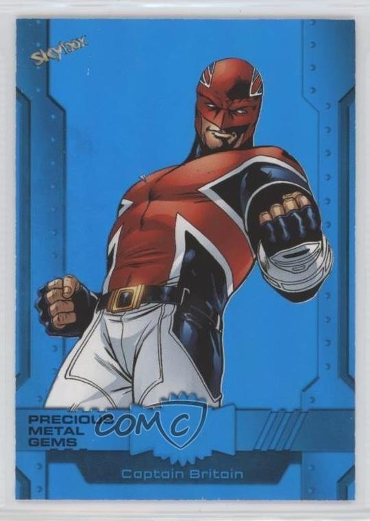 2024 Skybox Marvel Metal Universe Avengers PMG Blu /50 Capitan Gran Bretagna 0kr0
