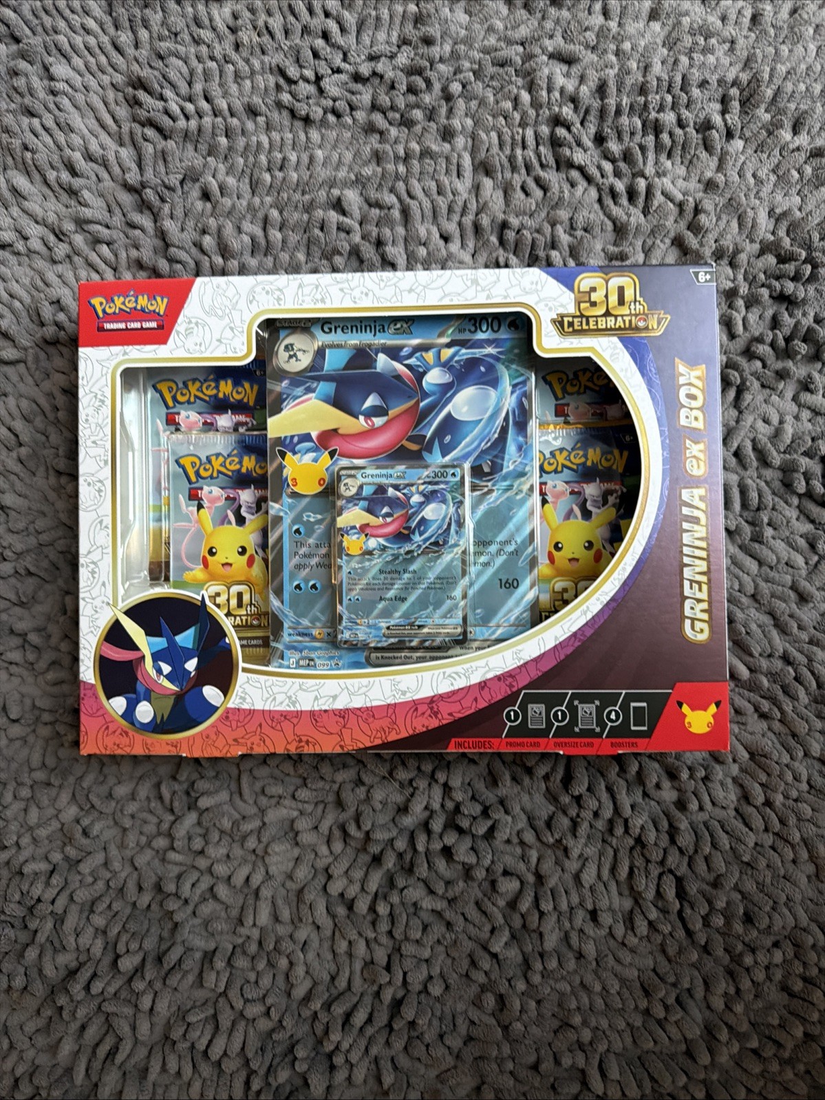 Pokemon TCG 30° Anniversario Celebrazione Greninja ex Box - Nuovo, Sigillato