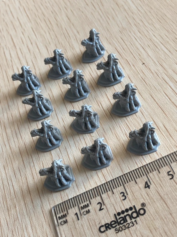 B201# - 12x Unpainted Resin Miniature Dragon Heads
