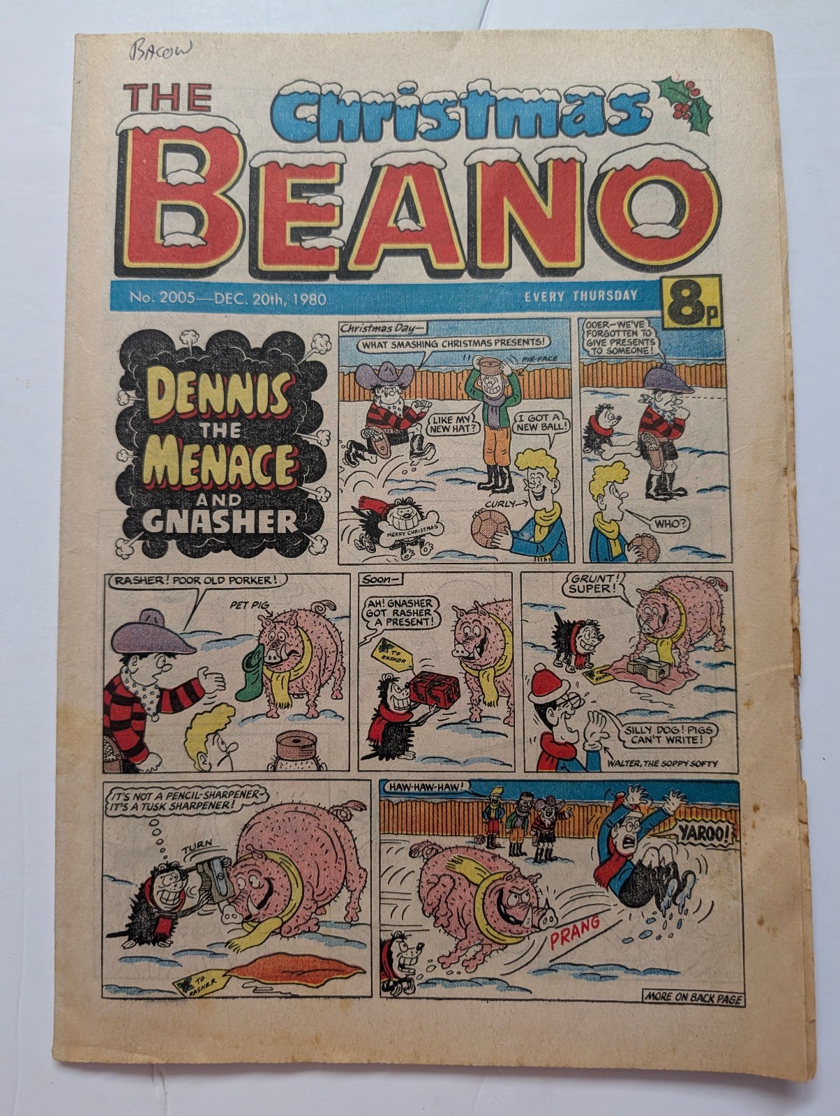 Beano Comic No 2005, December 20th 1980. - Xmas Issue.