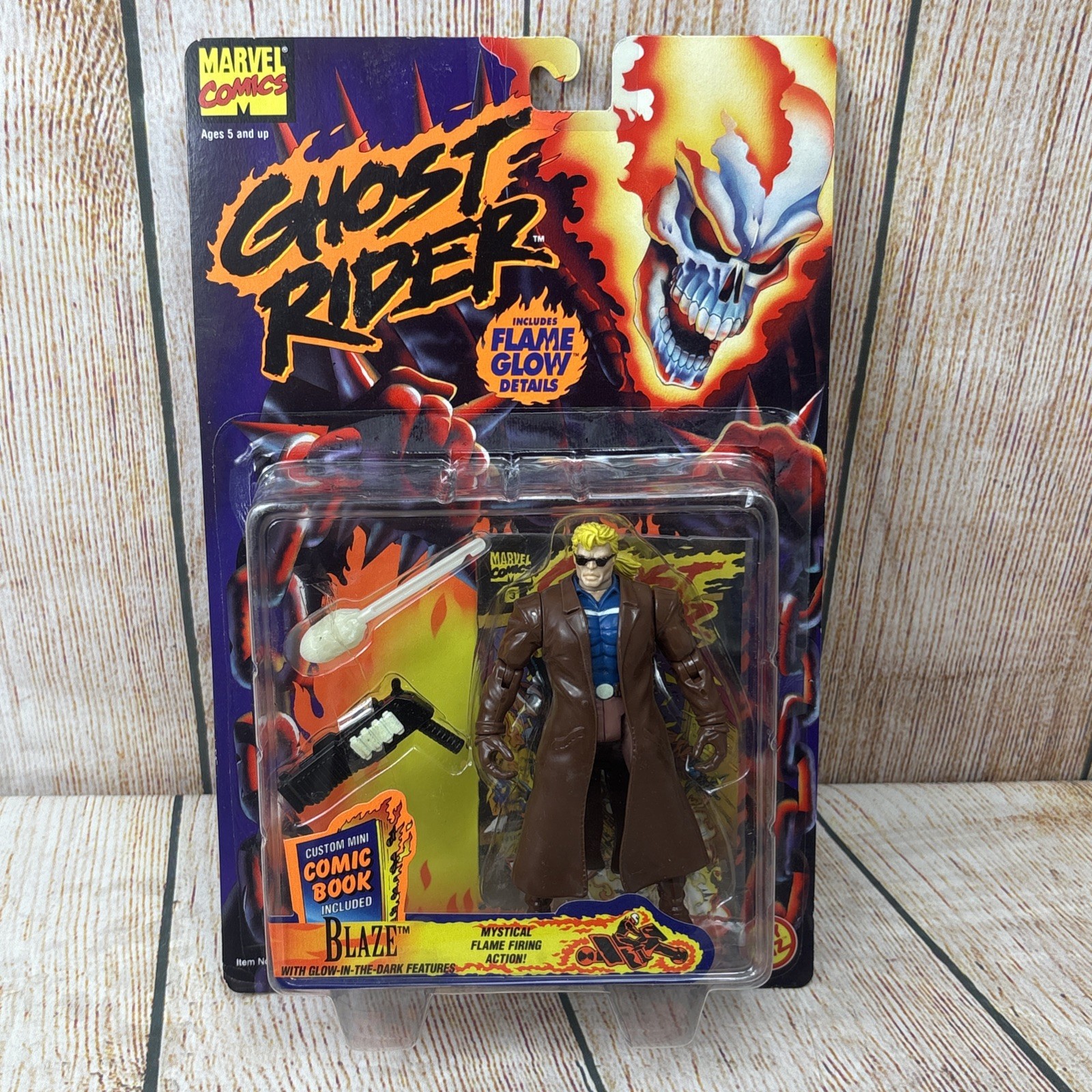 Ghost Rider Blaze Marvel Comics Mystical Flame Spara Action Figure Toy Biz 1995