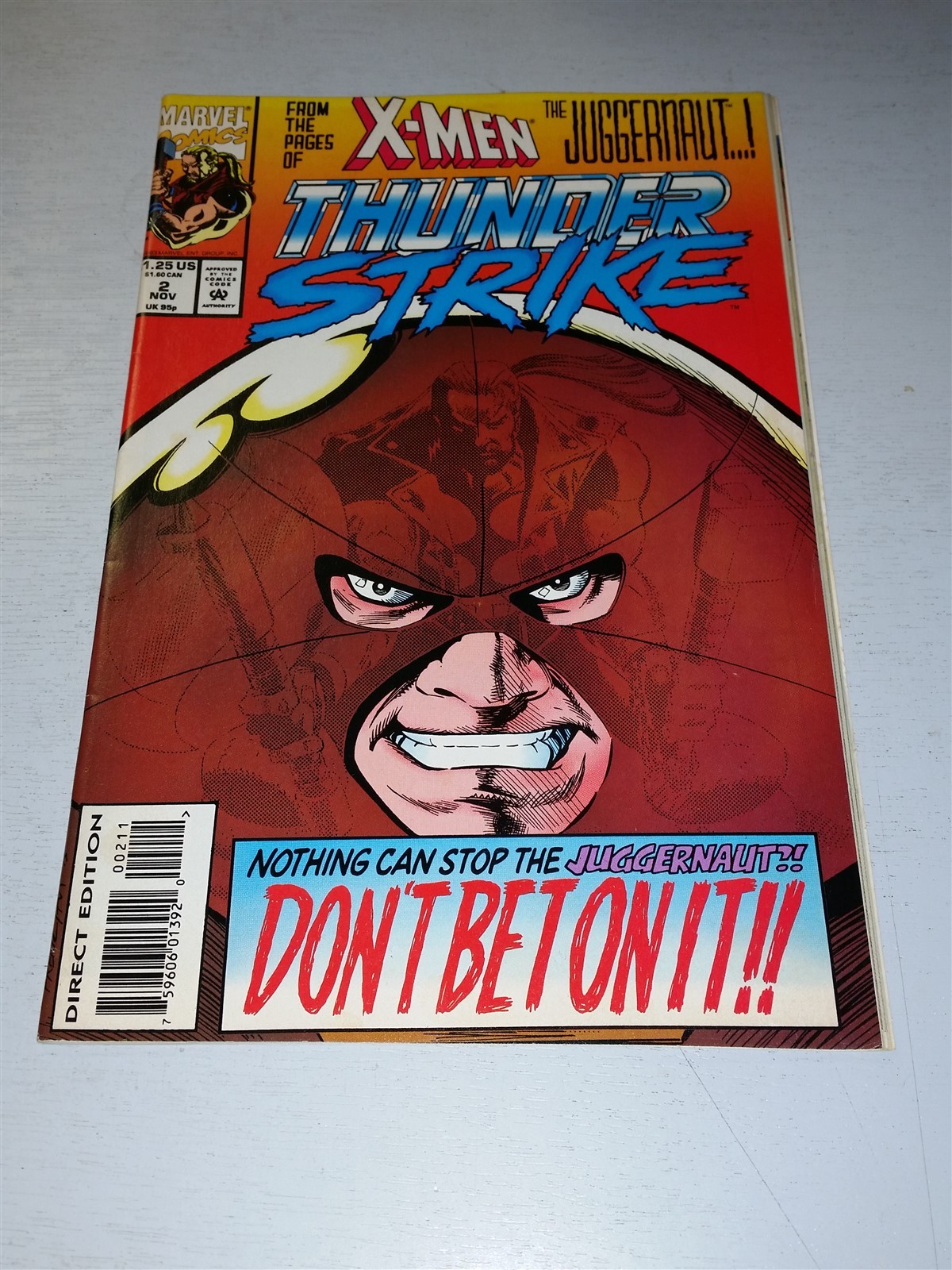 THUNDERSTRIKE #2 VF (8.0 OR BETTER) NOVEMBER 1993 MARVEL COMICS