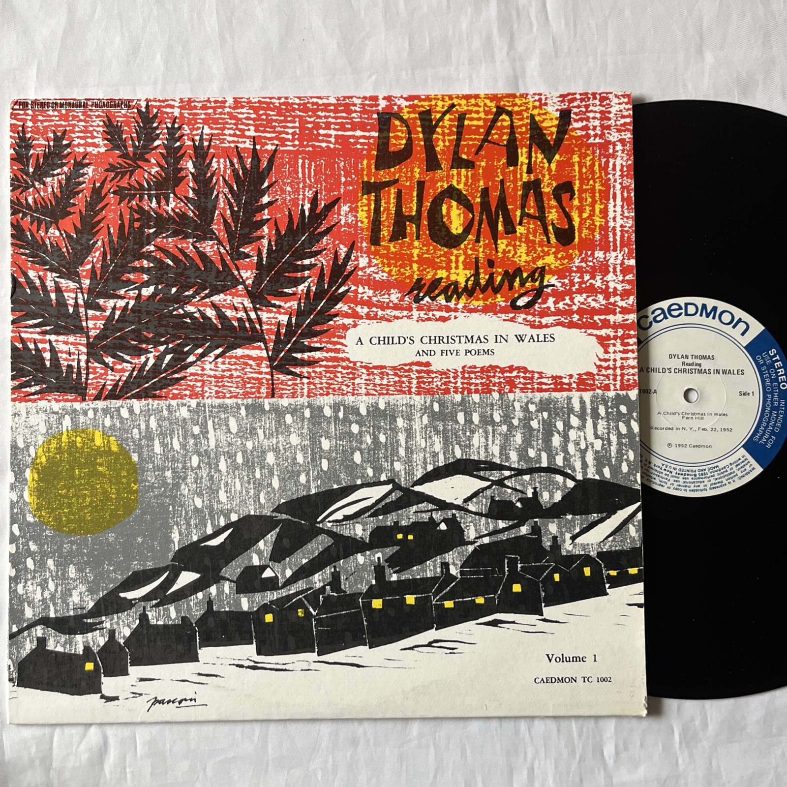 Dylan Thomas Reading Child's Christmas in Wales Caedmon TC1002 LP NM AWESOME!