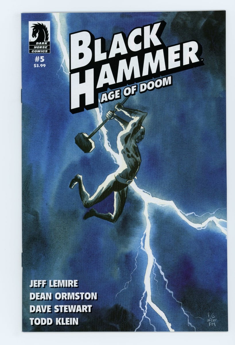 Black Hammer: Age of Doom #5 quasi nuovo + variante omaggio Fabio Moon 2018 Dark Horse