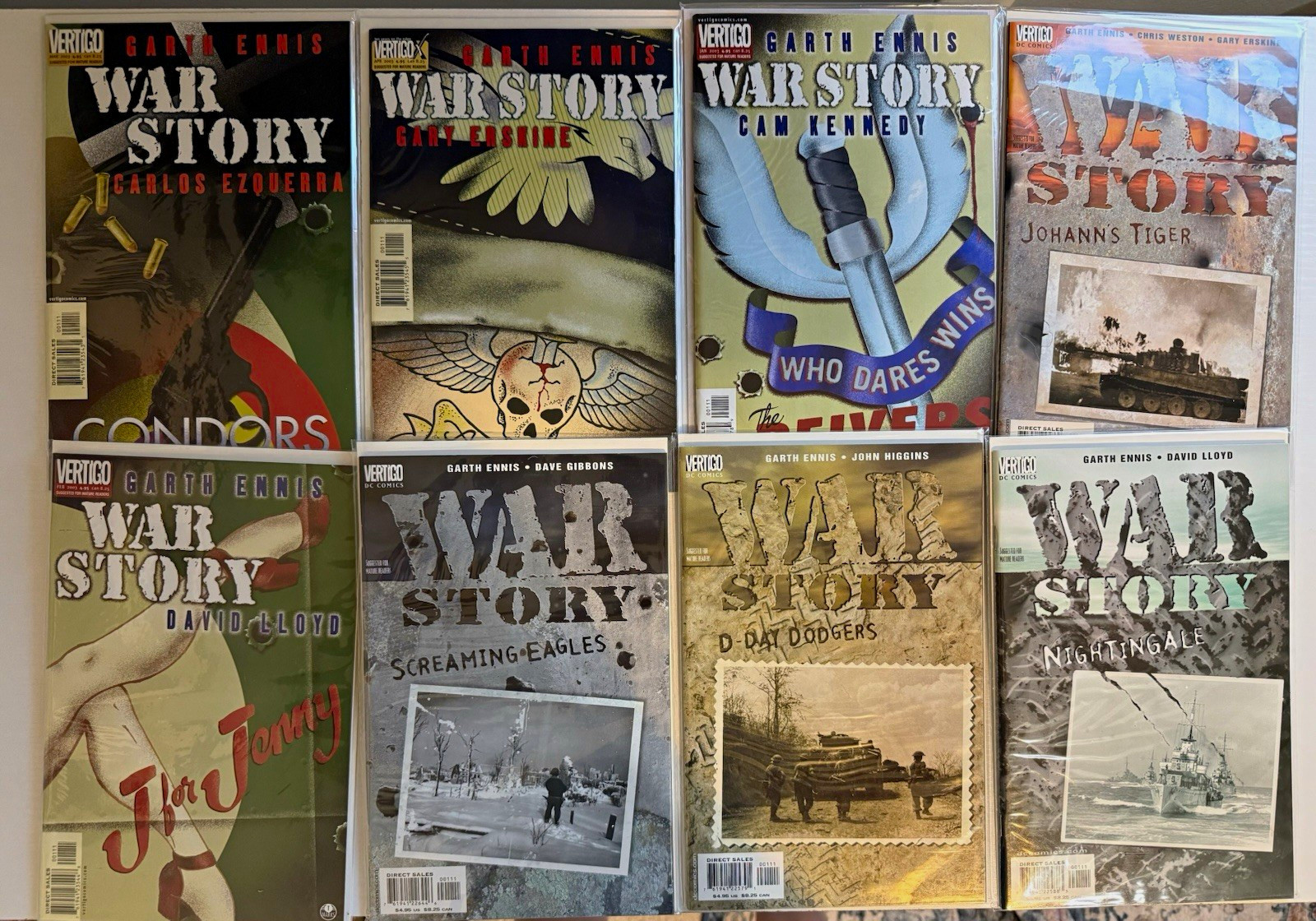 Vertigo War Story Comic Book Lot (2003) Garth Ennis Condors Archangel