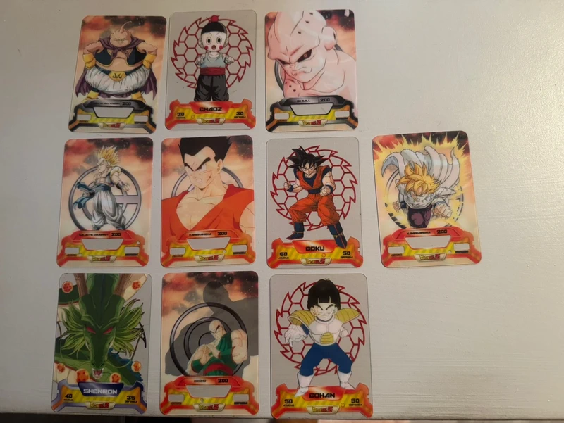 Lot 10 cartes Edibas - Dragon Ball Z Lamincards