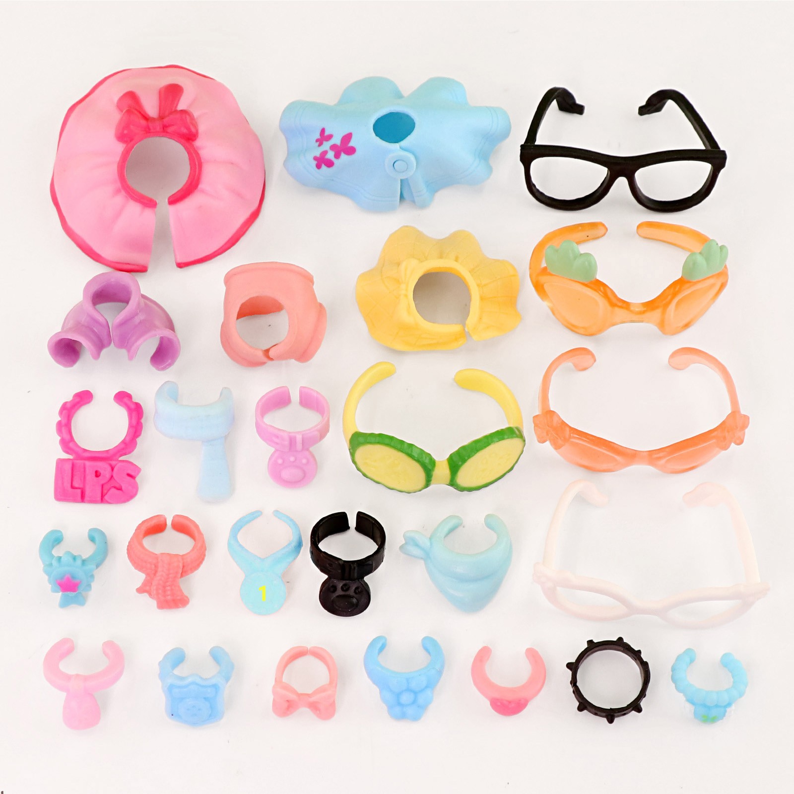 25 Pezzi Accessori LPS per Mini Pet Shop Gonna Occhiali Giacca Collare Bambino Regalo