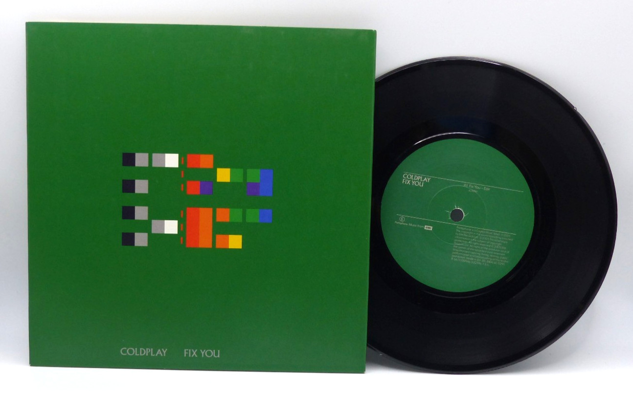 Coldplay Single Vinile 7" Fix You The World Turned Upside Down MINT