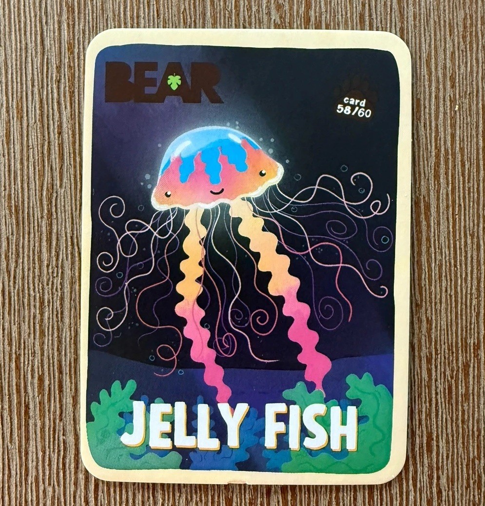 Jelly Fish Card Bear Rolls #58/60 Bear Snacks carte collezionabili animali da collezione