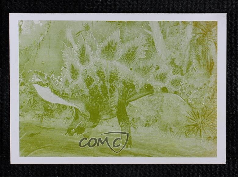 2015 Monsterwax dinosauro galassia piastra di stampa giallo 1/1 stegosauro #39 0n8