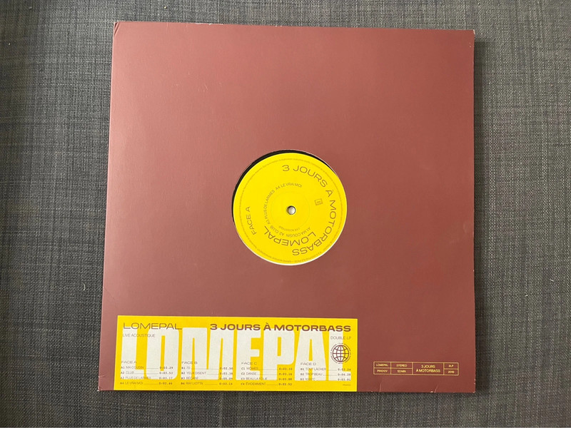 Vinyle Lomepal “3 jours à Motorbass”
