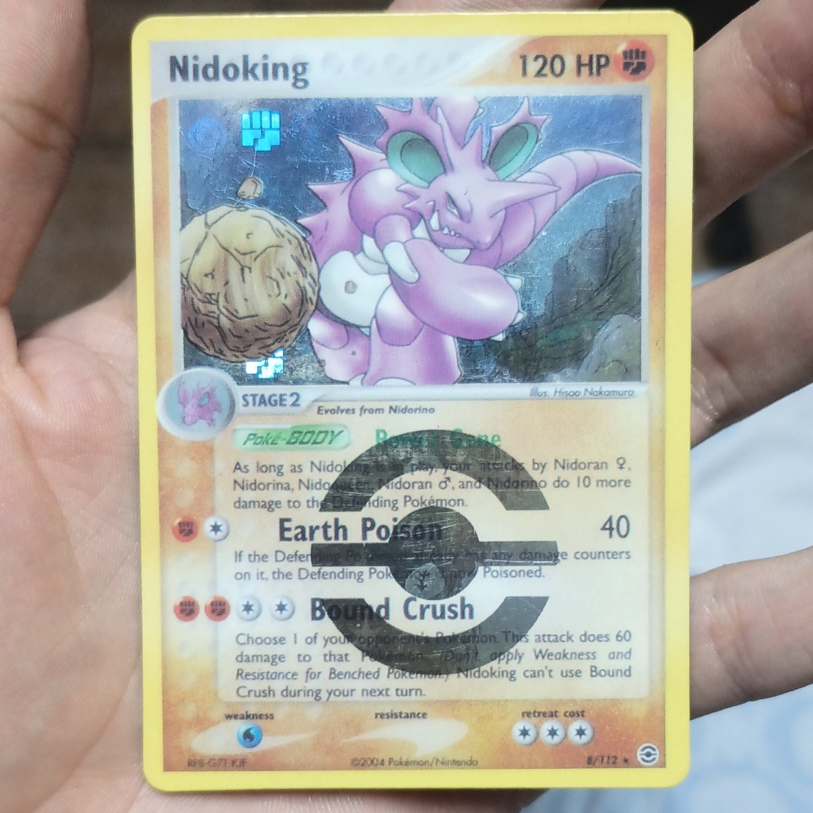 Nintendo Pokémon Nidoking 8/112 120 PV Olografico Rara ENG 2004