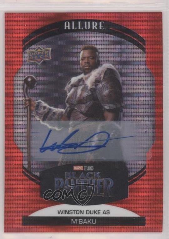 2022 Upper Deck Marvel Allure Red Auto Winston Duke come M'Baku #70 Auto 1s8q