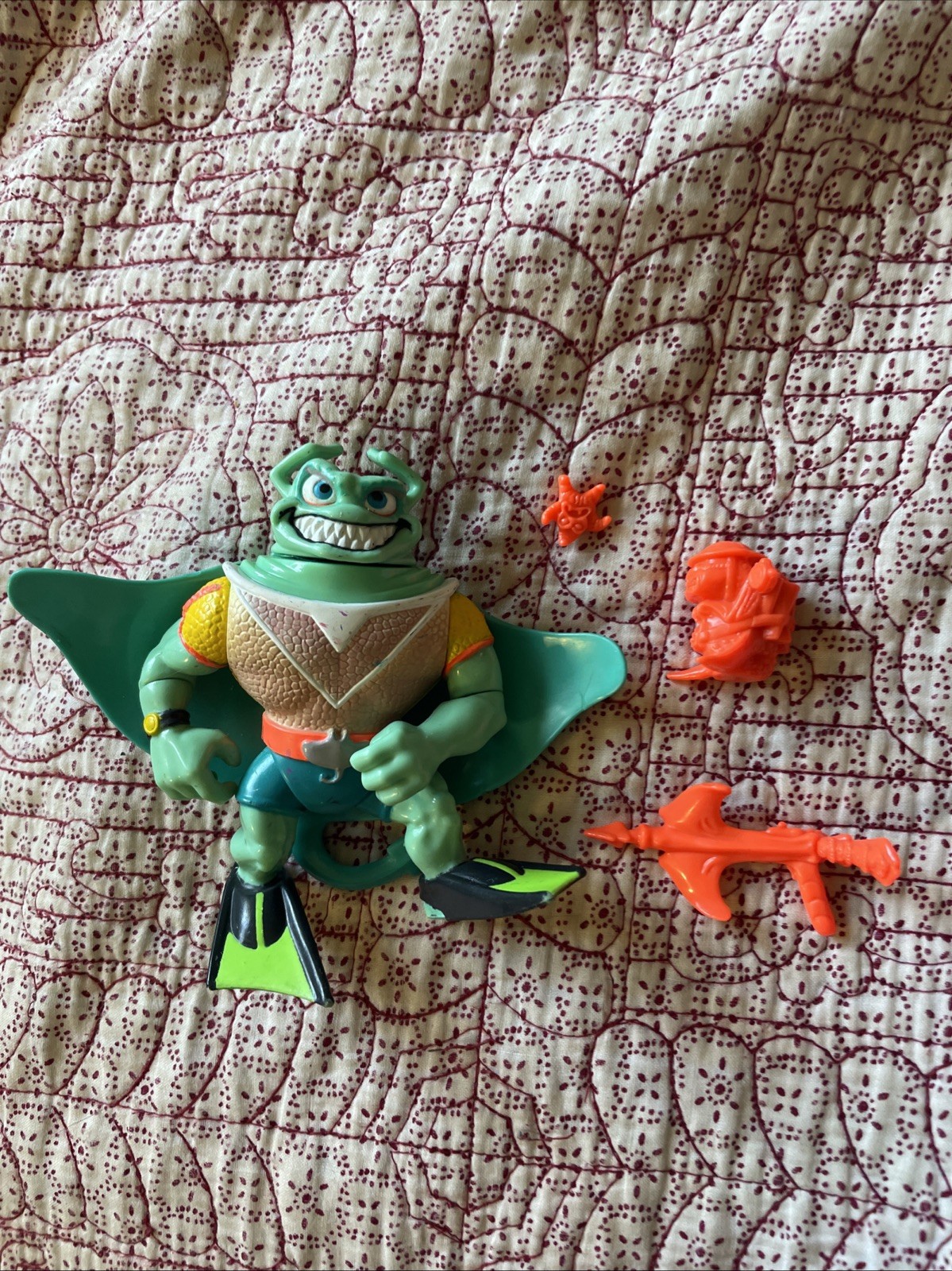 Modellino vintage 1990 TMNT Ray Fillet - 100% COMPLETO - con tutti gli accessori