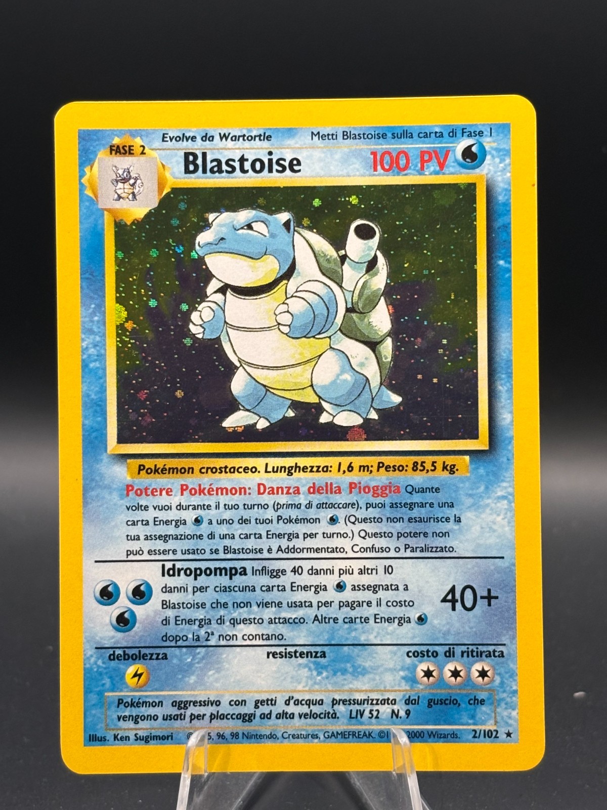 Wizards of the Coast Pokemon TCG Blastoise Set Base 2/102 Holo Spagnolo