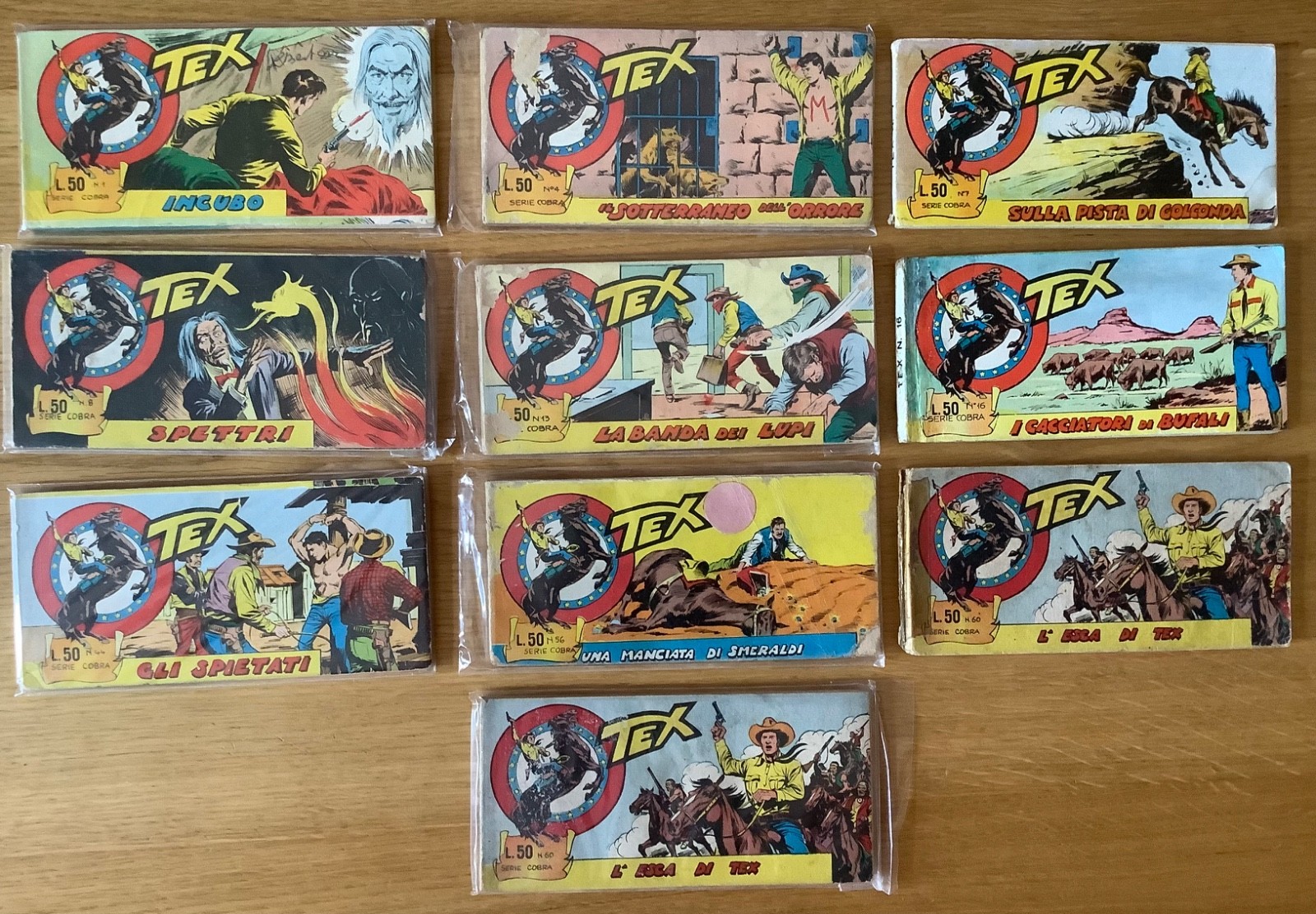 Tex striscia serie COBRA - ORIGINALI, singoli numeri