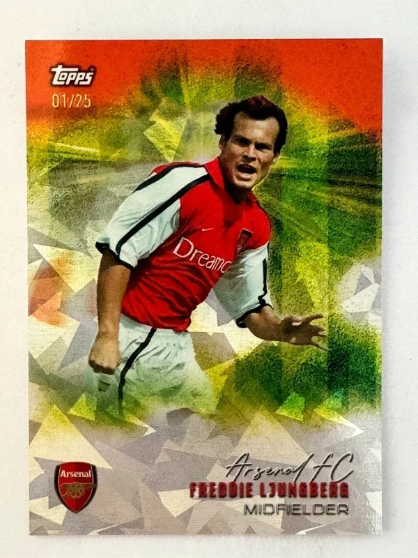 Freddie Ljungberg Orange Icy Foil Pitch Pursuit /25 - Topps Arsenal Team Set 2025/26