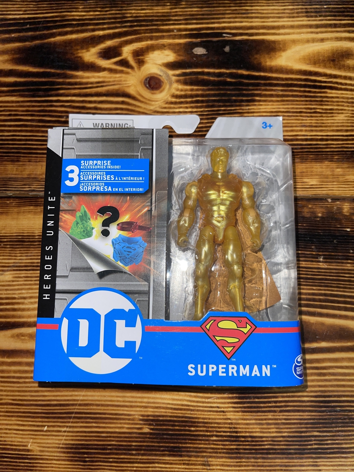 Superman (GOLD Chase) - Personaggio sigillato serie 4" - DC Spin Master Heroes Unite