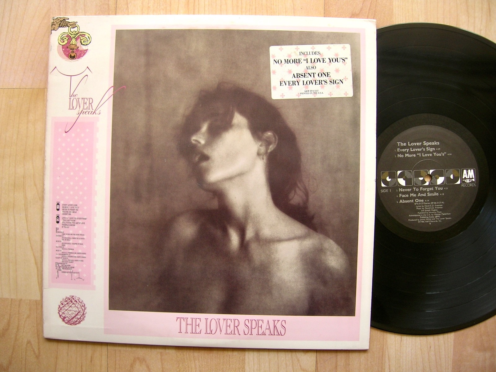 LOVER SPEAKS s/t A&M SP-56-5127 orig 1986 synth pop + Hype Sticker promo NM
