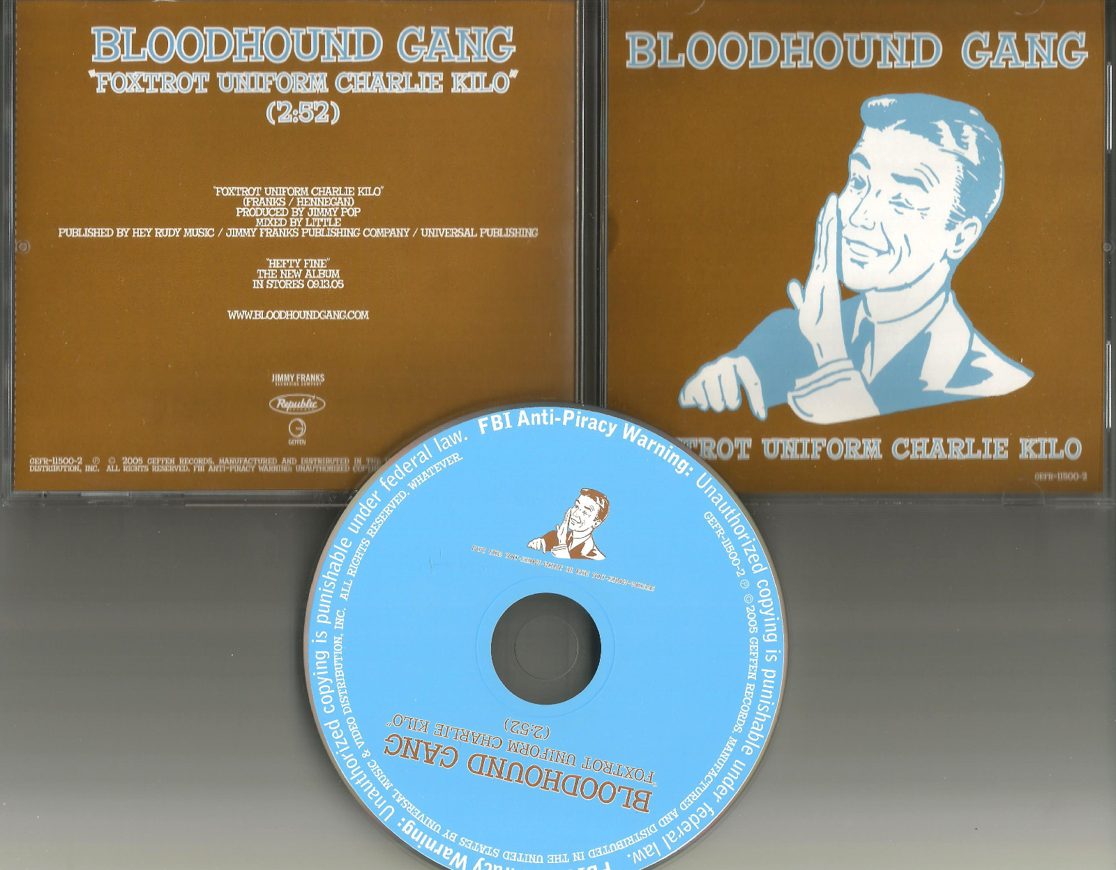 BLOODHOUND GANG Foxtrot Uniform Charlie Kilo 2005 PROMO DJ CD single GEFR 11500