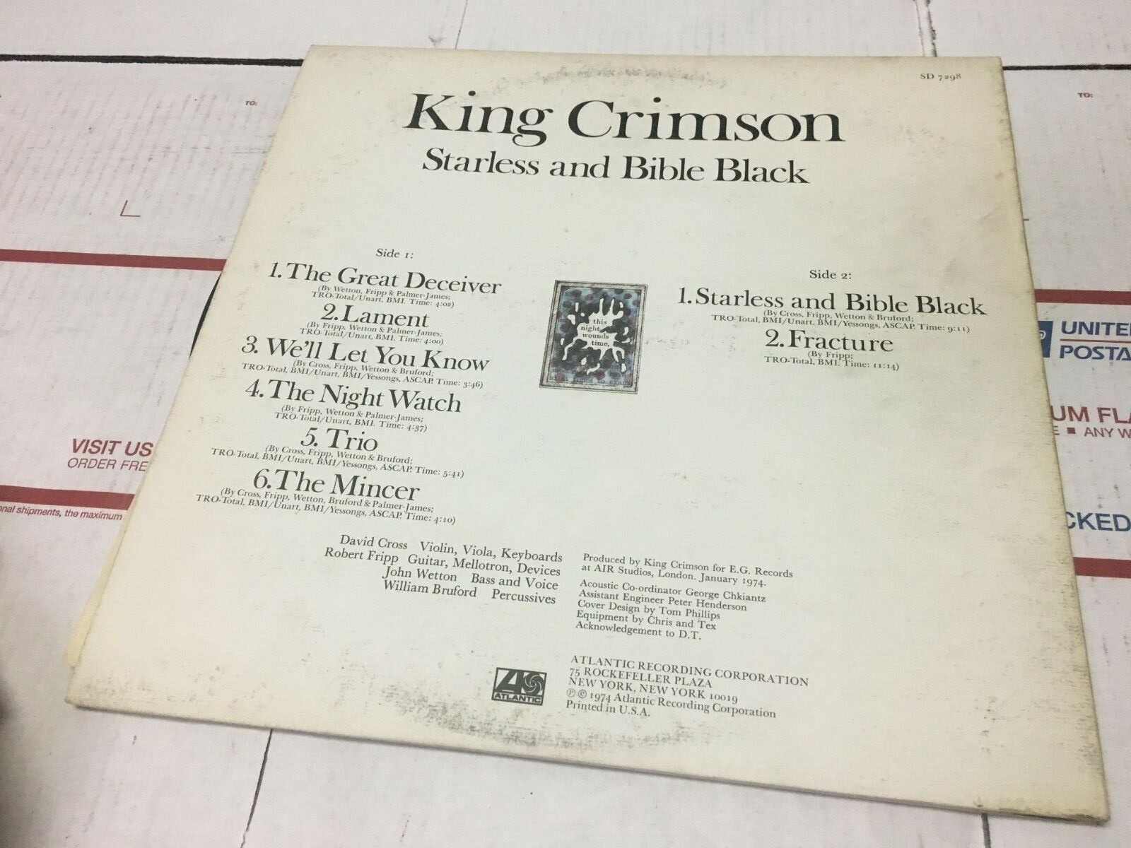 King Crimson Starless and Bible Black  LP 