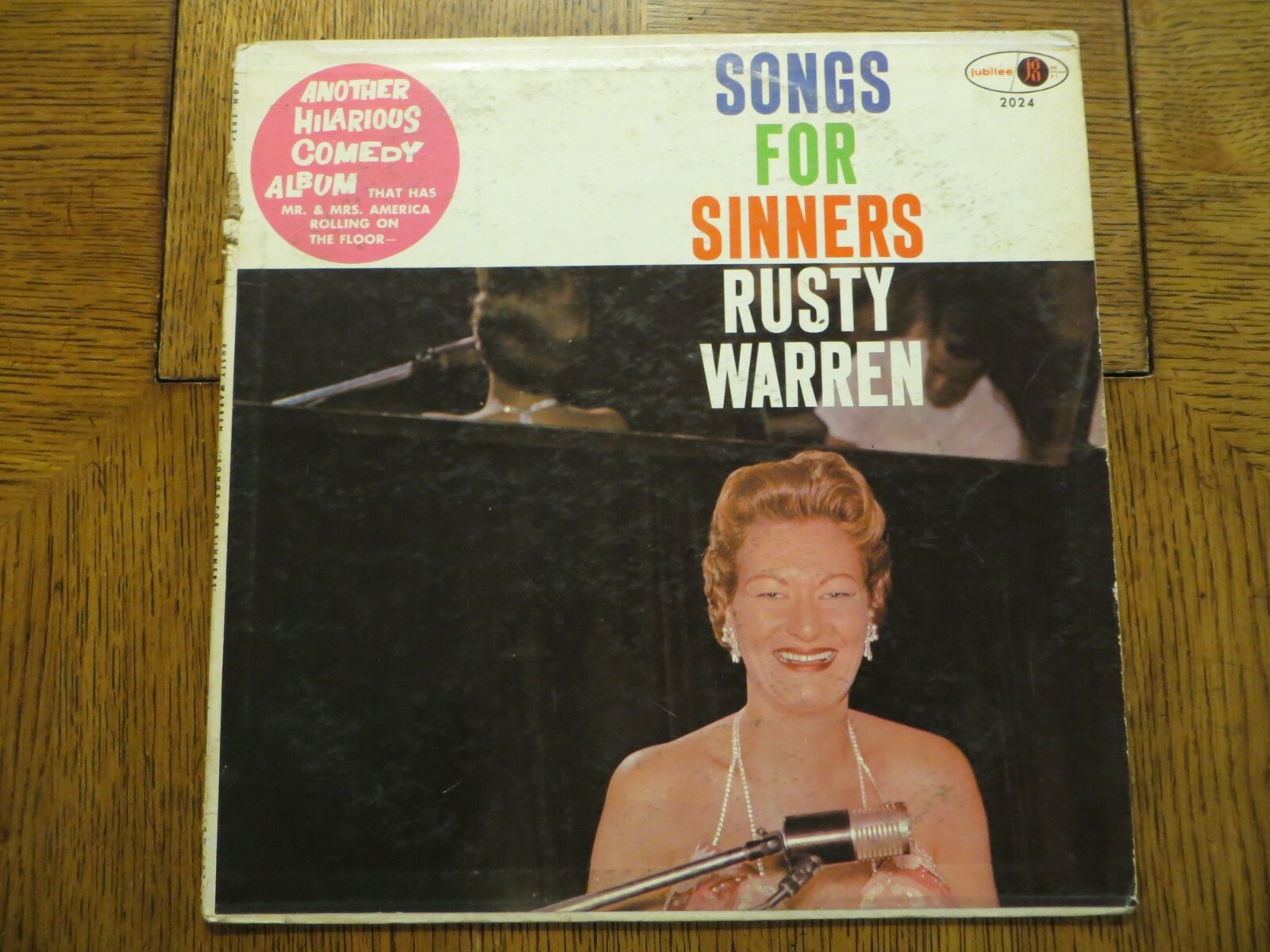 Rusty Warren – Songs For Sinners - 1959 - Jubilee JGM-2024 Vinyl LP VG/VG!!!