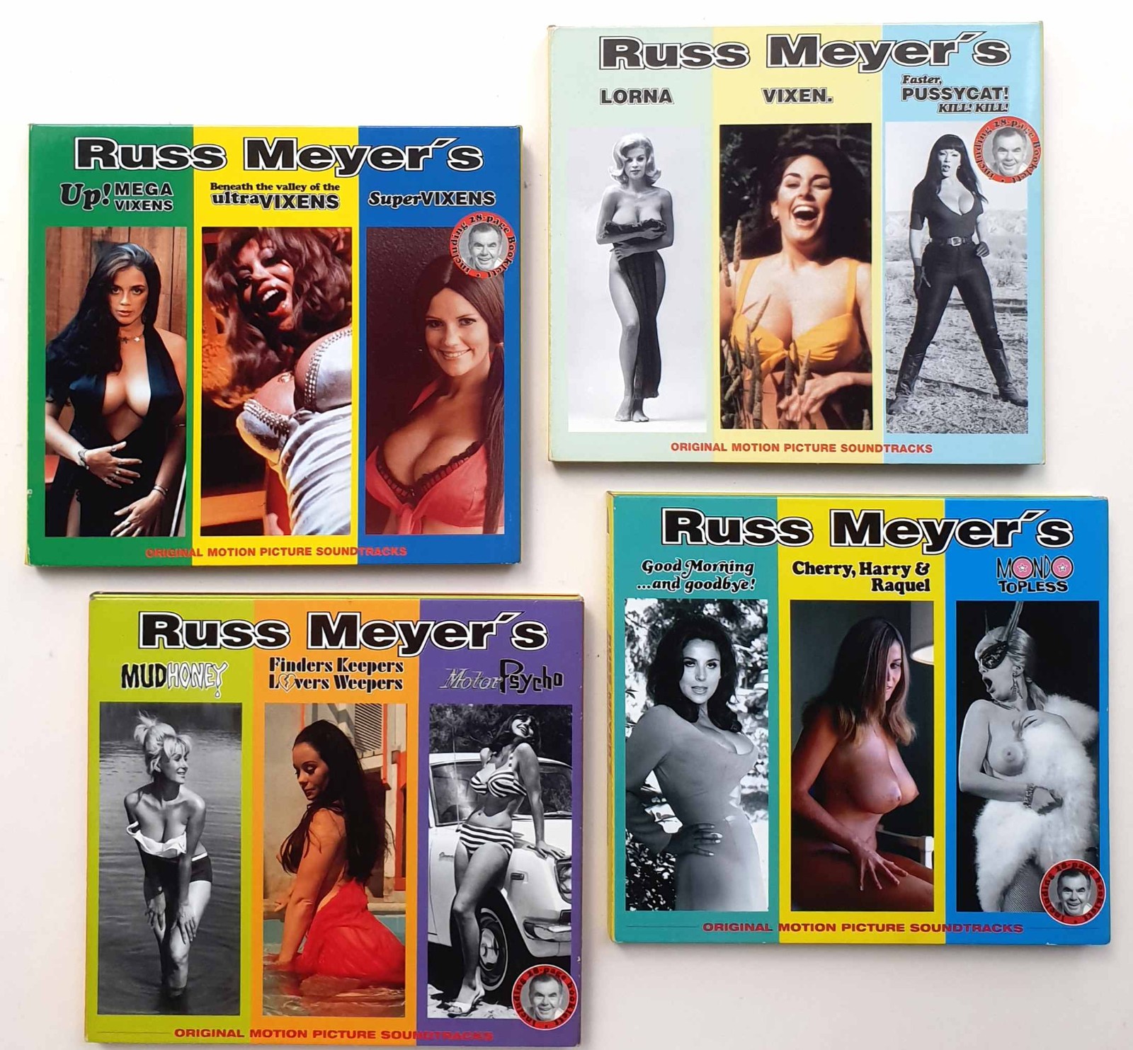 Russ Meyer´s Original Motion Picture Soundtracks 4 CDs + booklets zu 12 Filmen