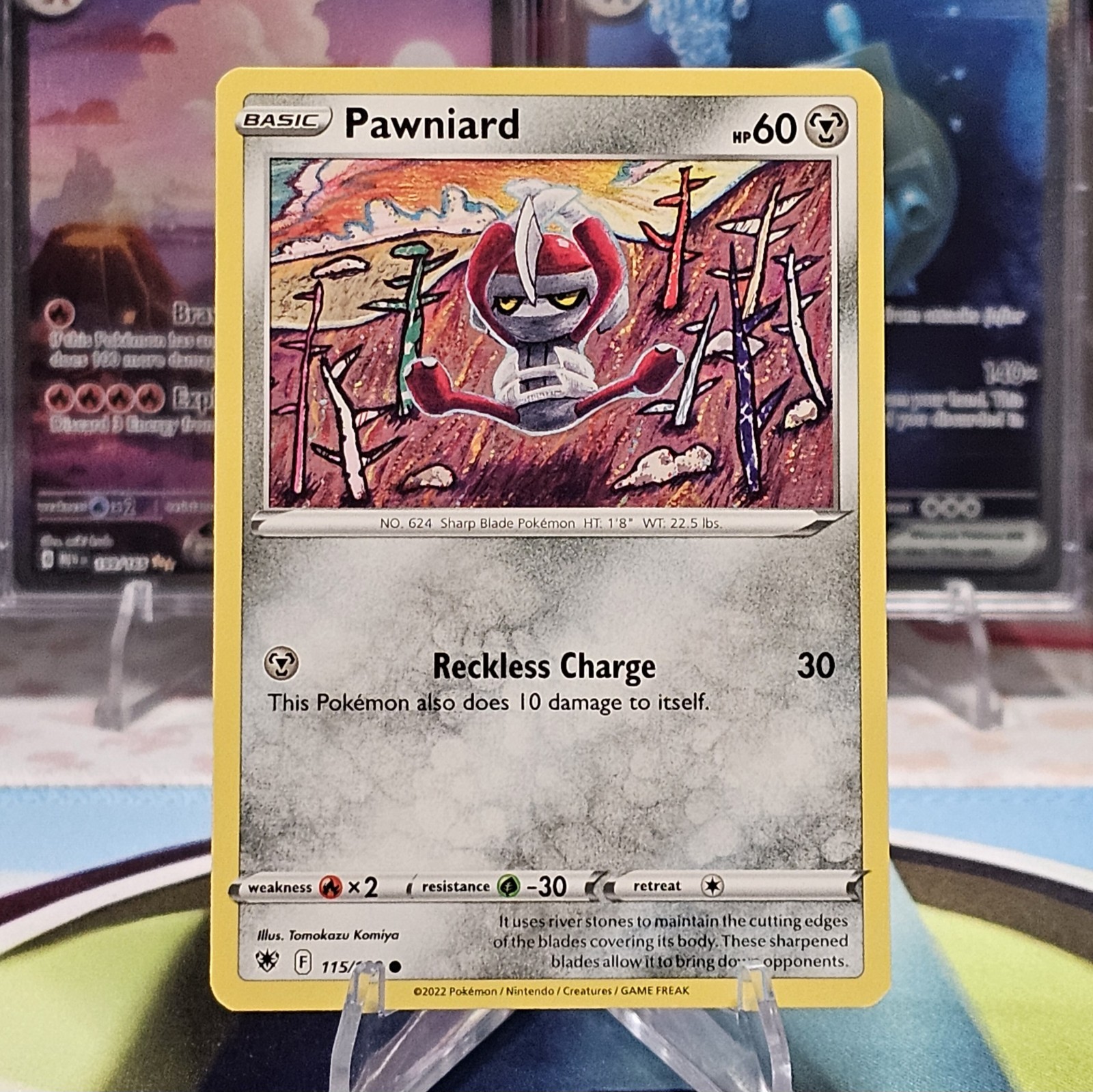 Pawniard 115/189 Pokemon non Holo TCG Swsh10: Radianza Astrale quasi nuovo