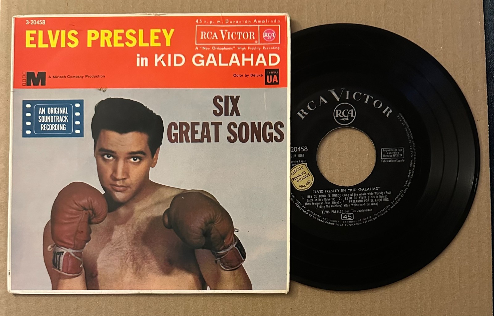 ELVIS PRESLEY EP KID GALAHAD 6 TRACKS SPANISH EDITION 1962
