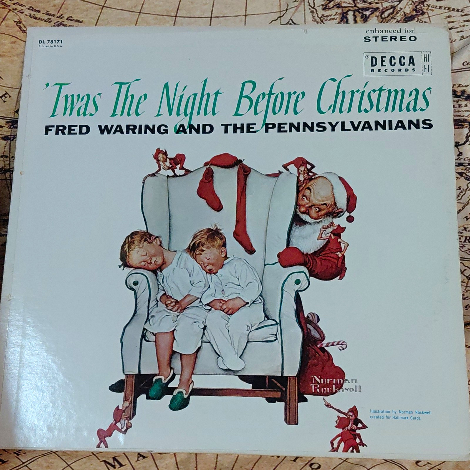 1960 'Twas The Night Before Christmas Fred Waring -  Norman Rockwell Cover Art