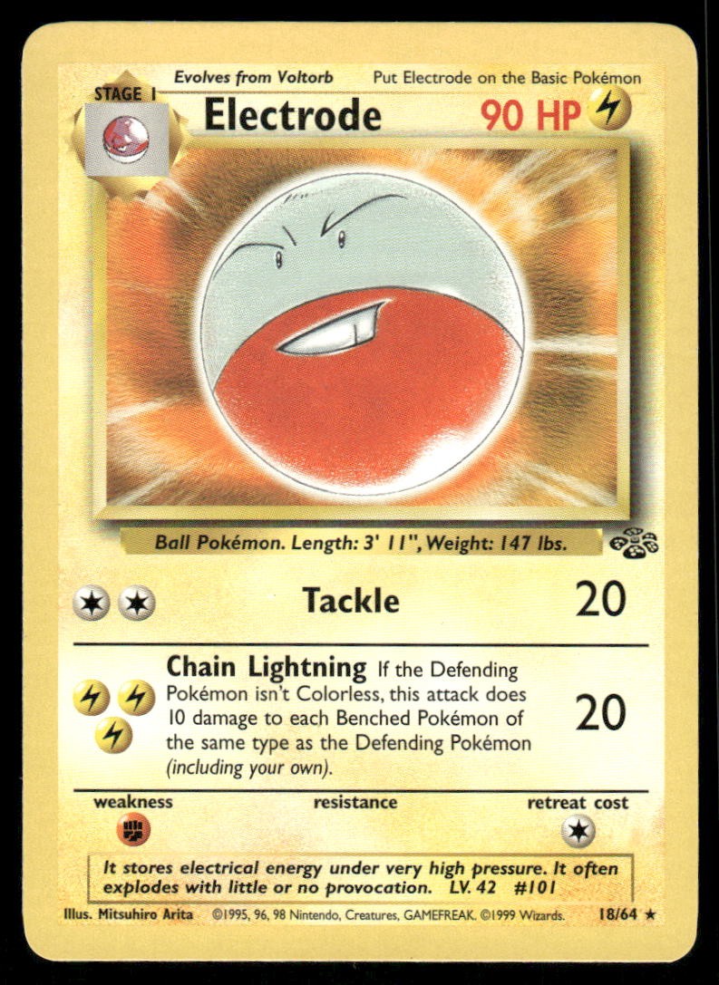 Pokemon Cards Electrode 18/64 Unlimited Jungle Rare NM