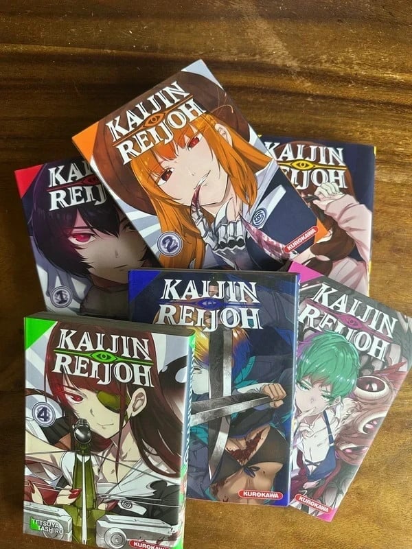 Manga : Kaijin Reijoh - Tetsuya Tashiro; lot tomes 1 à 6 comme neuf