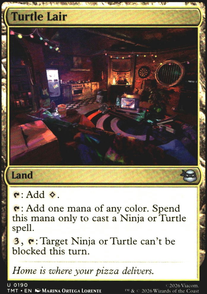 Tartaruga Tana 190 Teenage Mutant Ninja Turtles U quasi nuovo Magic: The Gathering