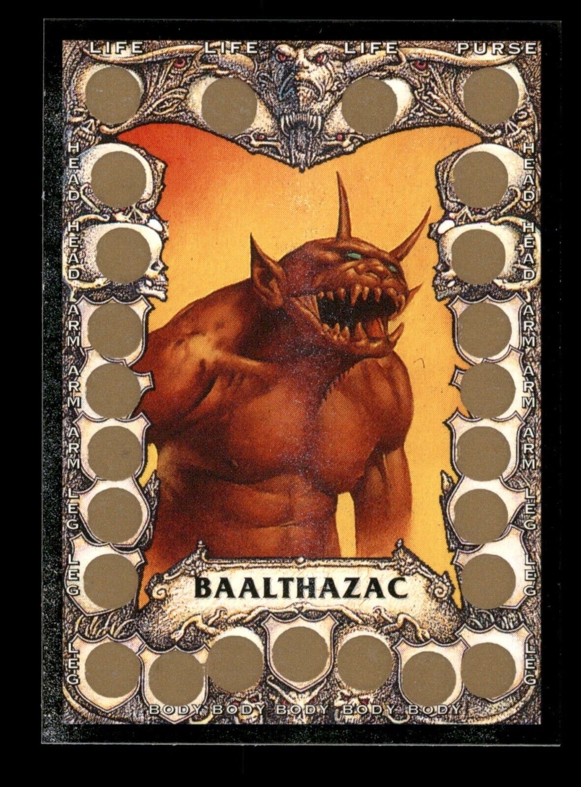 Baalthazac 67 Battlecards 1993 Merlin Steve Jackson Trading Card TCG CCG