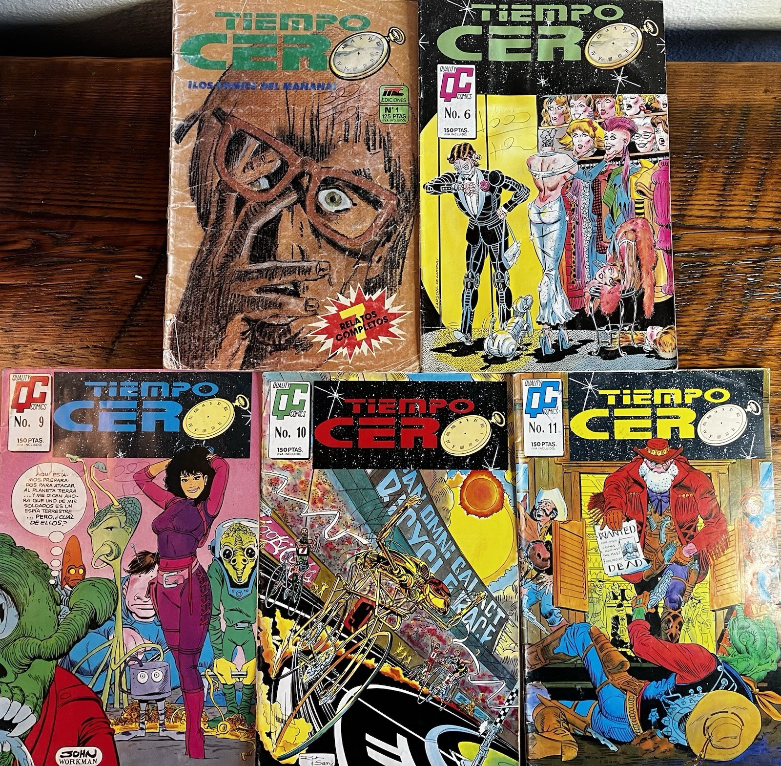 Lotto Tiempo Cero #1 6 9 10 11 RARO! Spagnolo 2000 AD Qualità Fumetti MC Ediciones
