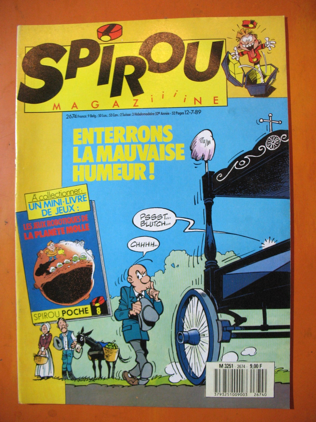 SPIROU Magazine N° 2674 du 12/07/1989- Avec un mini-livre de jeux