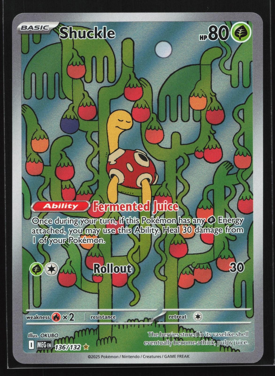 Shuckle 136/132 Mega Evolution Illustration Rare Holo Pokemon Card
