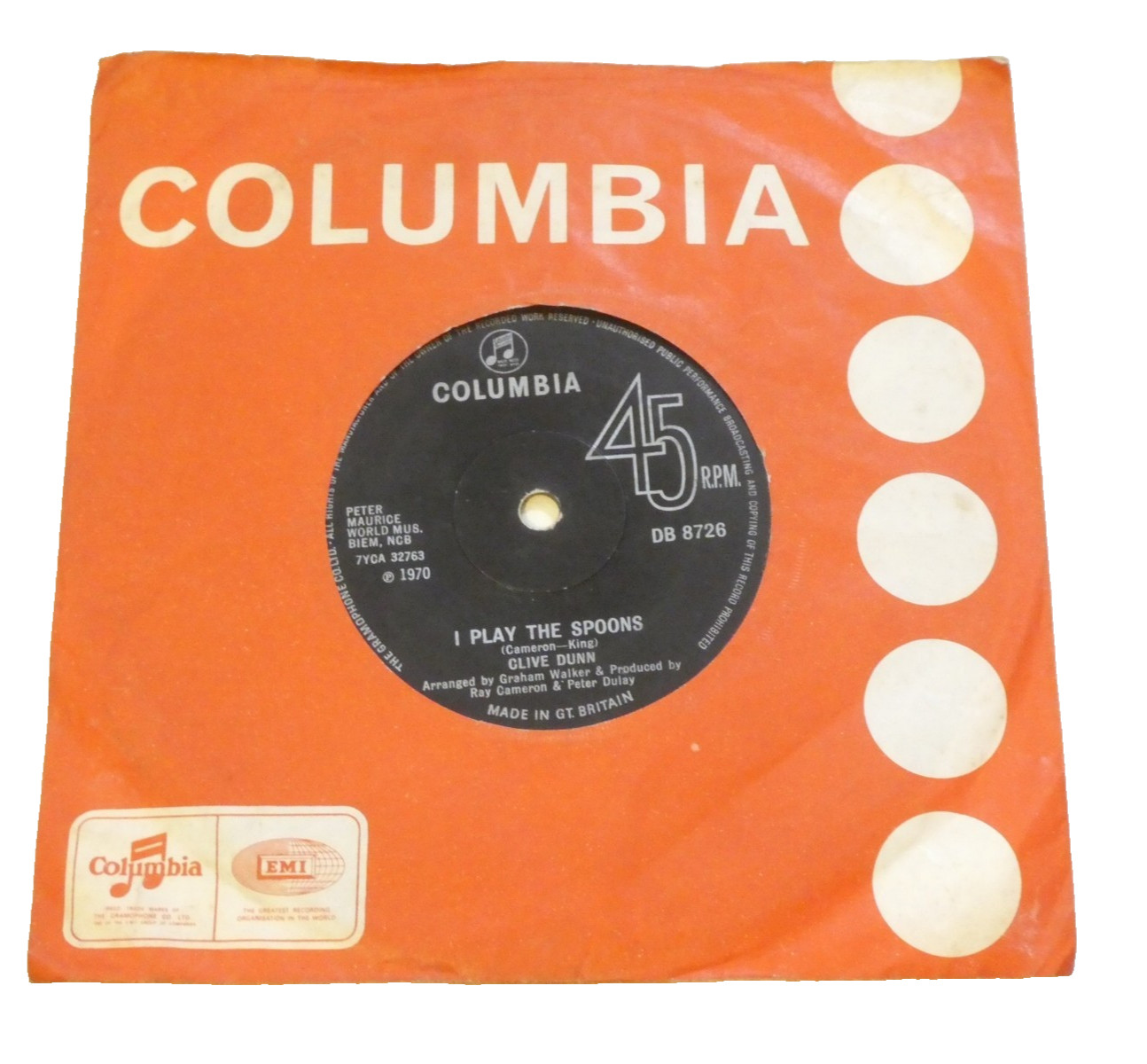 Clive Dunn - Grandad 45 RPM Vinyl Record Single VG 1970