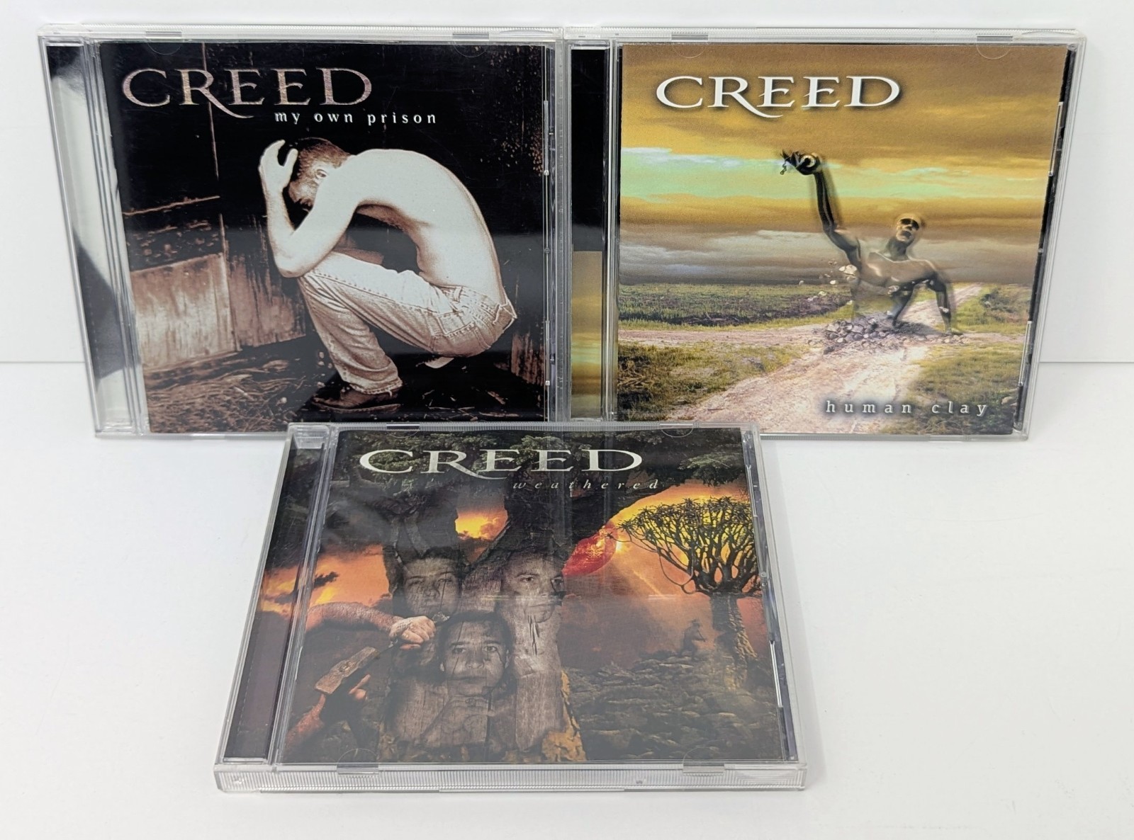Creed 3 CD Lot - My Own Prison, Human Clay, & Weathered - Tested!