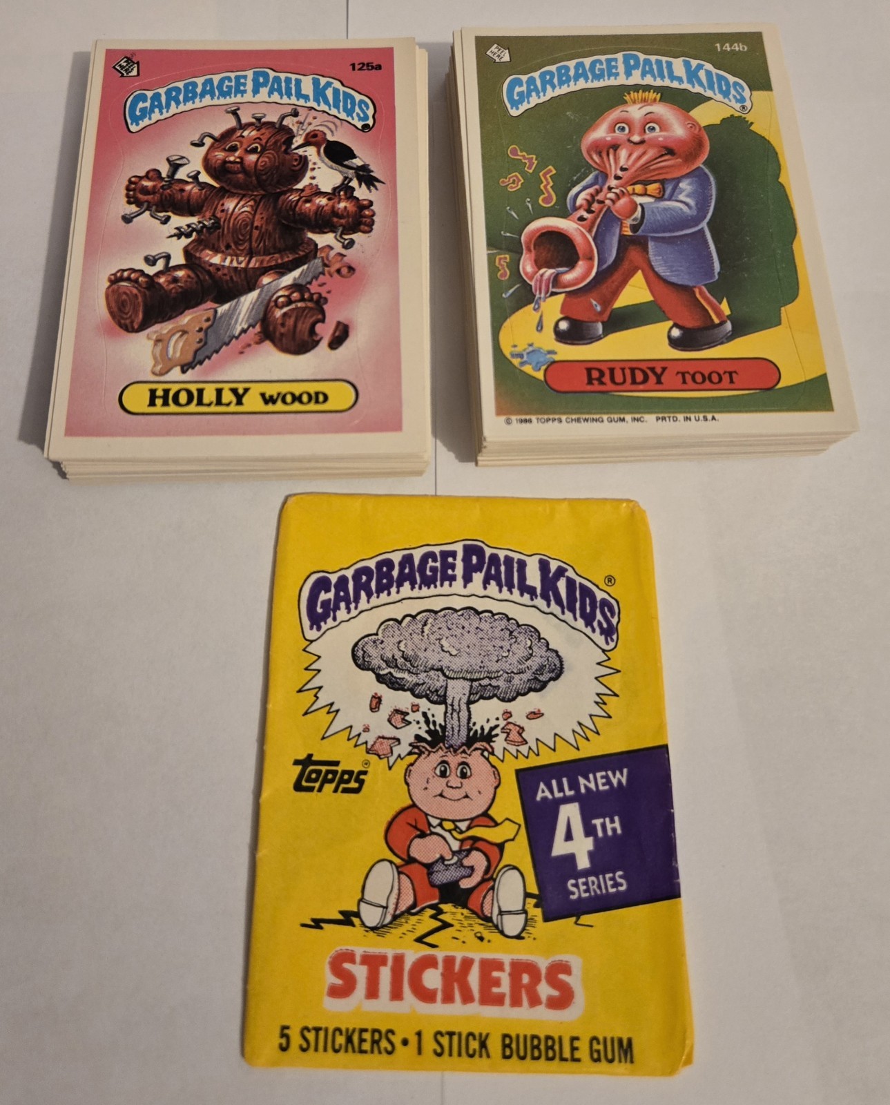 1986 Topps Garbage Pail Kids OS4 Series 4 Complete 84-Card Set + Empty Wrapper