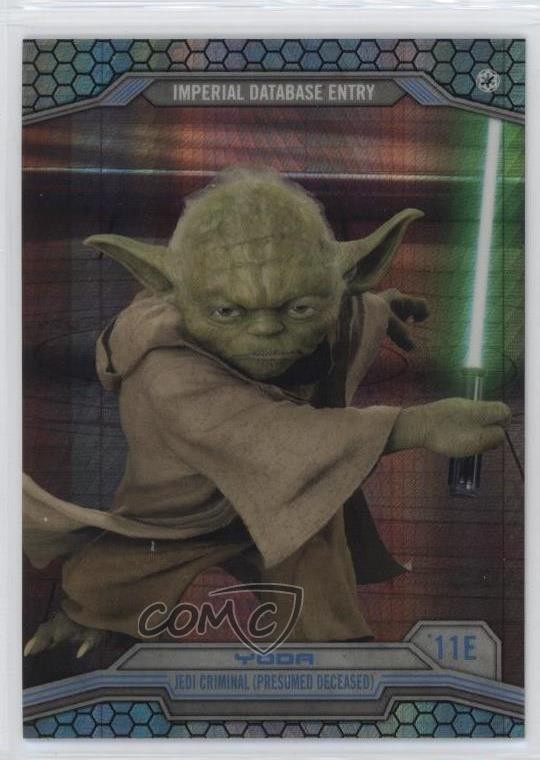2014 Topps Star Wars Chrome Perspectives Prism Refractor 73/199 Yoda #11E i1f