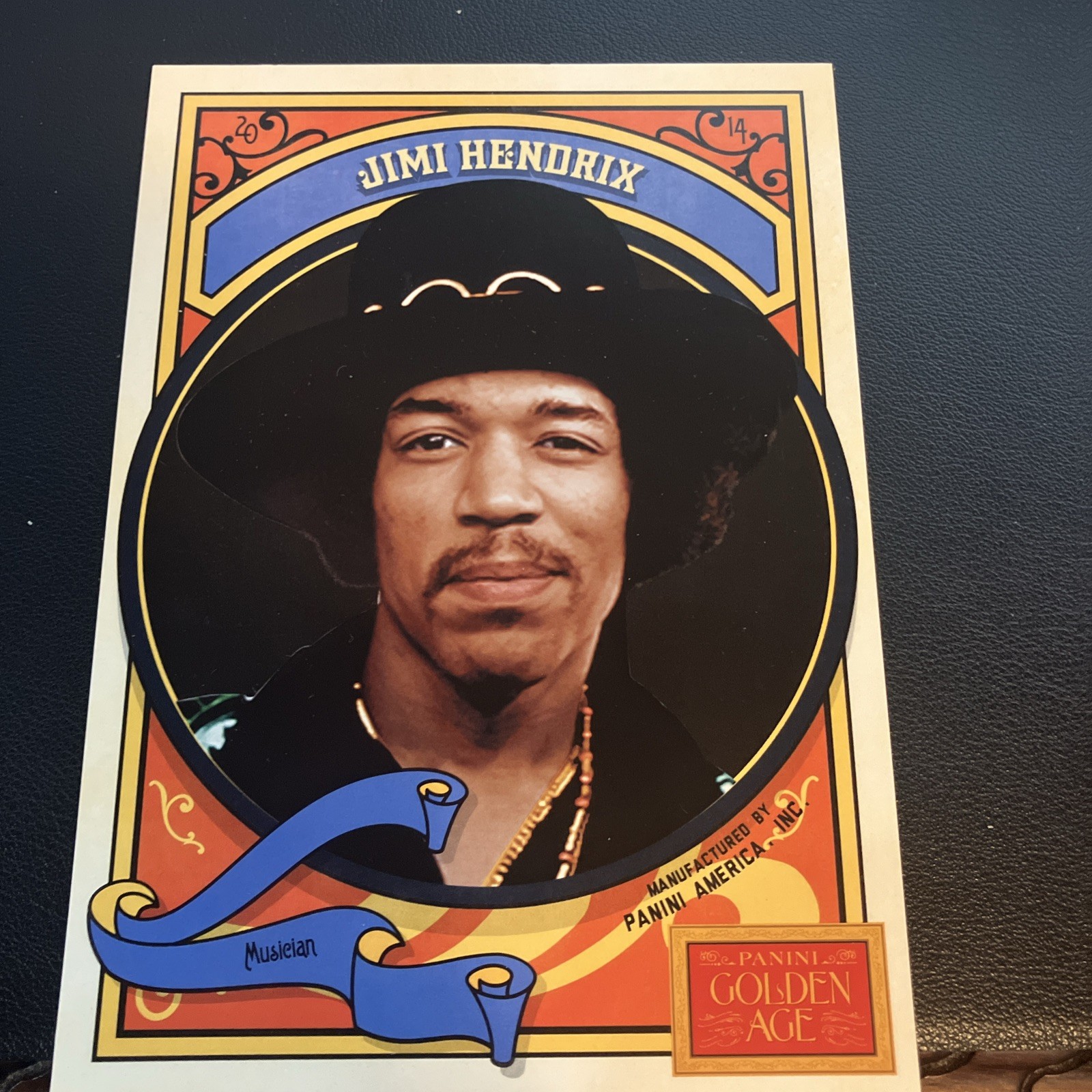 2014 Golden Age Jimi Hendrix Giant BOX TOPPER 5x7 - RARO