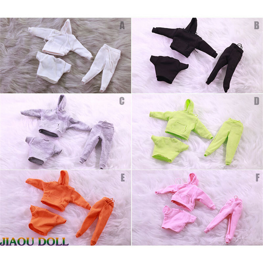 JIAOU DOLL 1/12 JO21X-38 Felpa con Cappuccio T-Shirt Pantaloni Vestiti per Soldato 6" Figura Giocattolo 