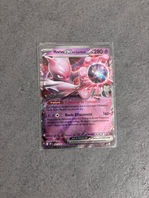 2 Carte Pokémon Sulfura EX et Mewtwo EX de la Team Rocket 081 031/182 DRI EV10 FR