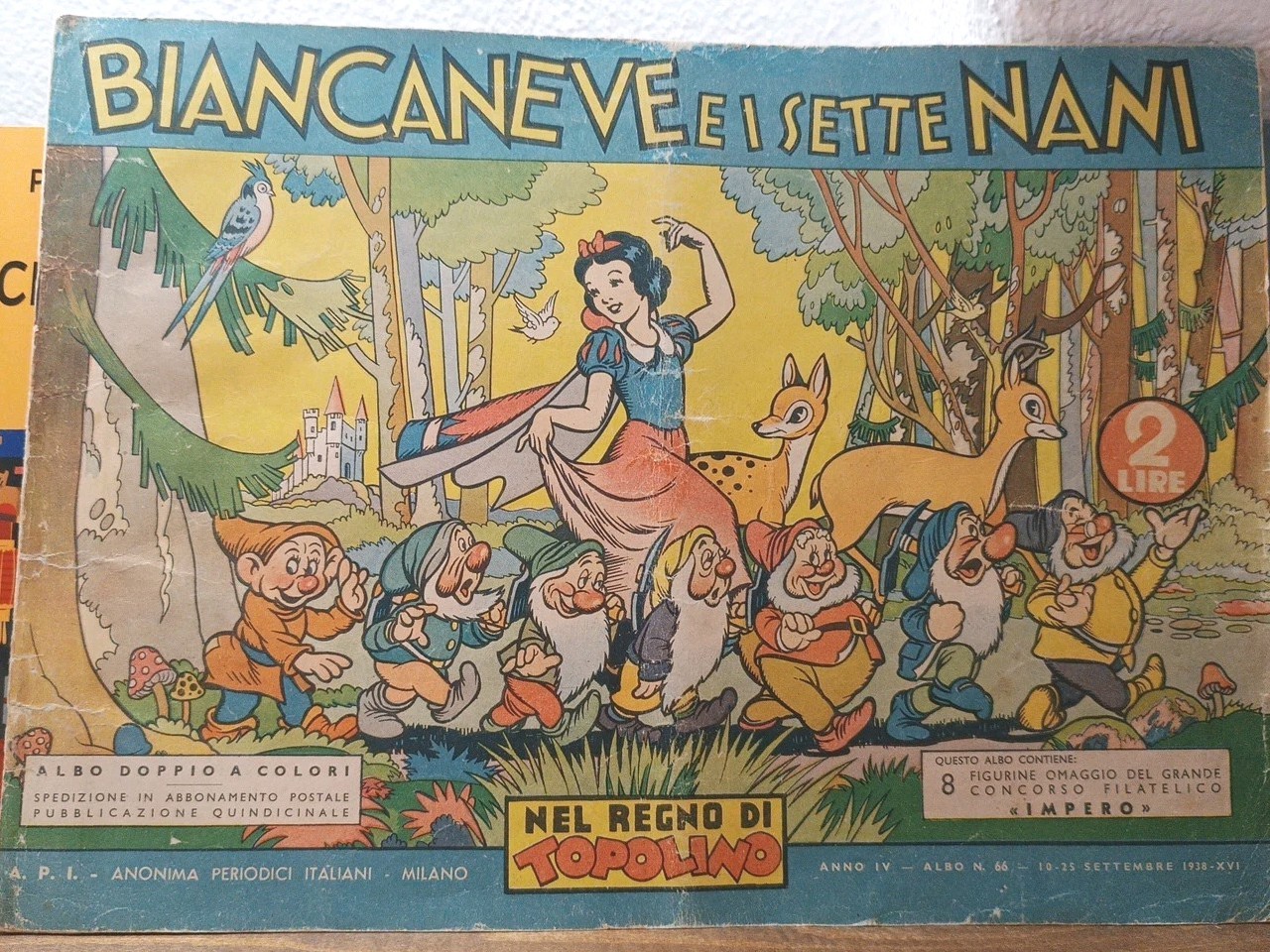 BIANCANEVE E I SETTE NANI Nel Regno di Topolino n. 66 - MONDADORI 1938