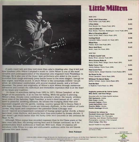 Little Milton His Greatest Sides Chess Vinyl LP